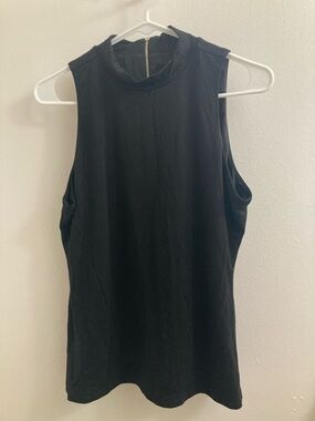 White House Black Market Black Sleeveless Mock Neck Tank